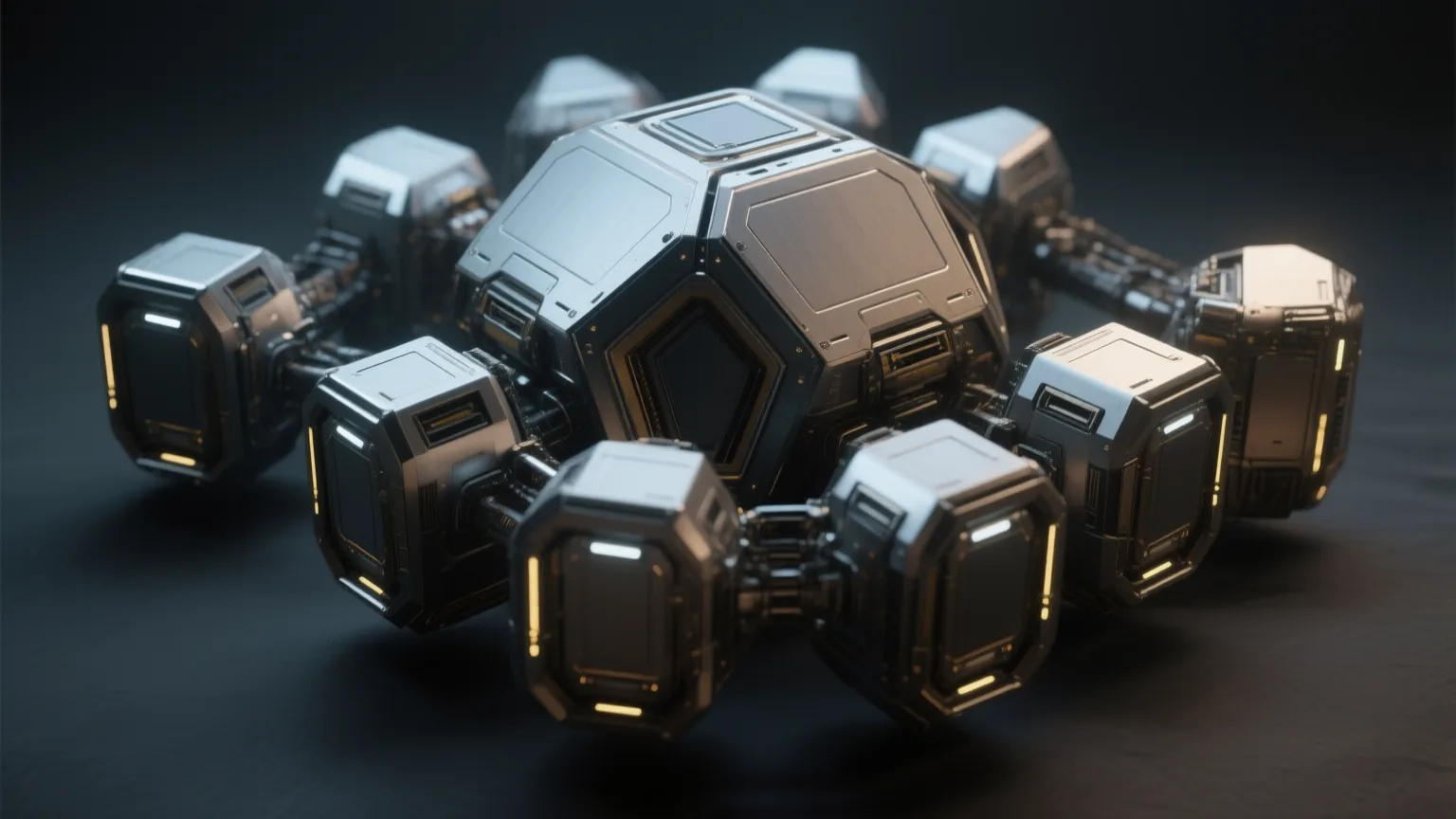 Swarm probe cluster photoreal