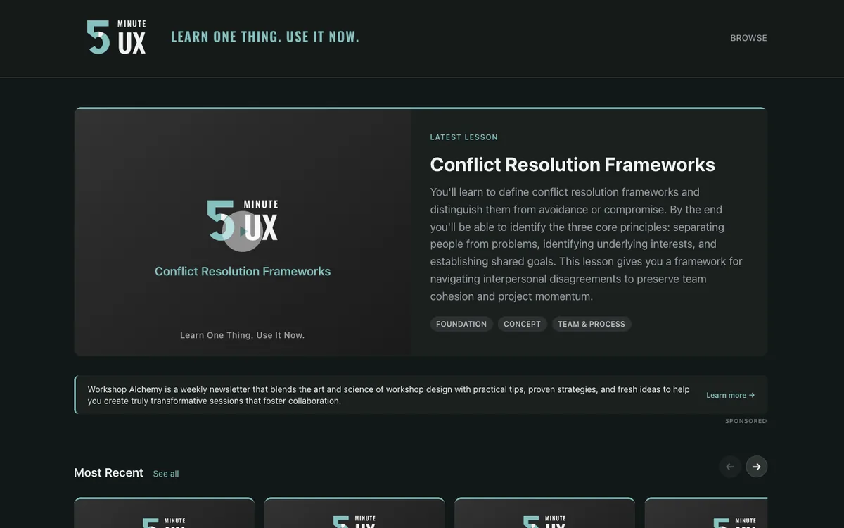 5 Minute UX